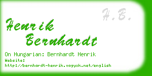 henrik bernhardt business card